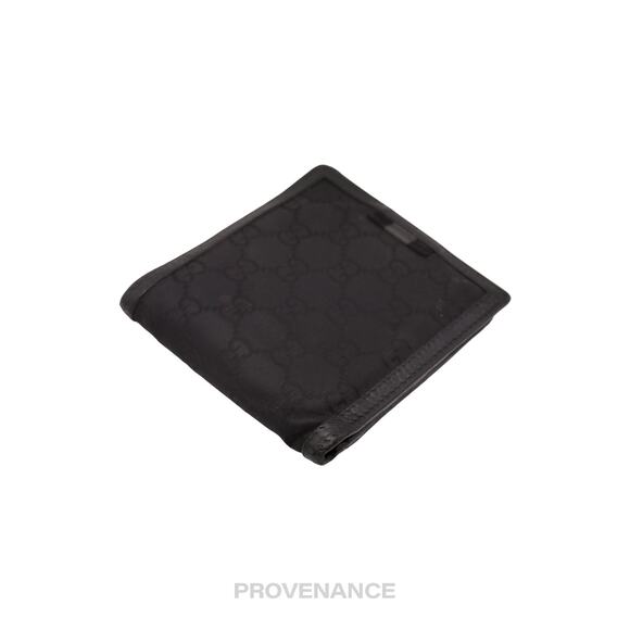 🔴 Gucci Bifold Wallet - Black GG Canvas with Web Detail - Picture 3 of 9